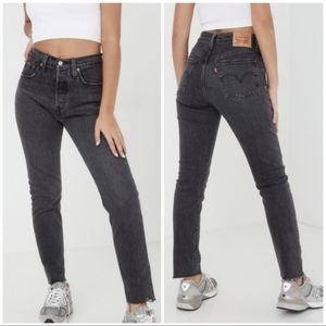 Levi's 501 High Rise Gray Jeans